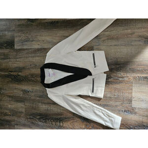 Women's Candie's Cream & Black Lapel Blazer M